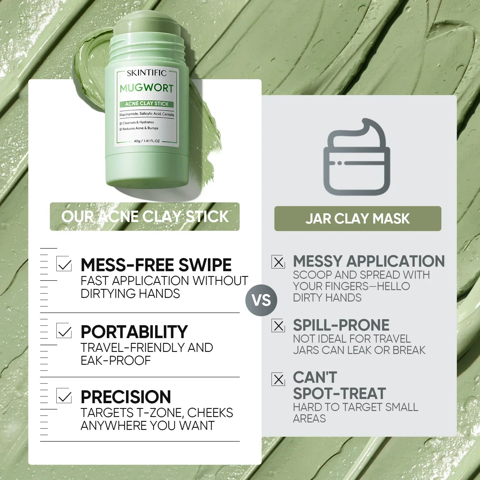 Mugwort Anti Pores & Acne Clay Mask Stick - Image 5